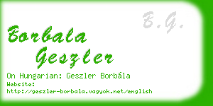 borbala geszler business card