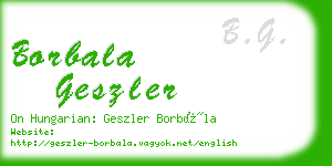 borbala geszler business card